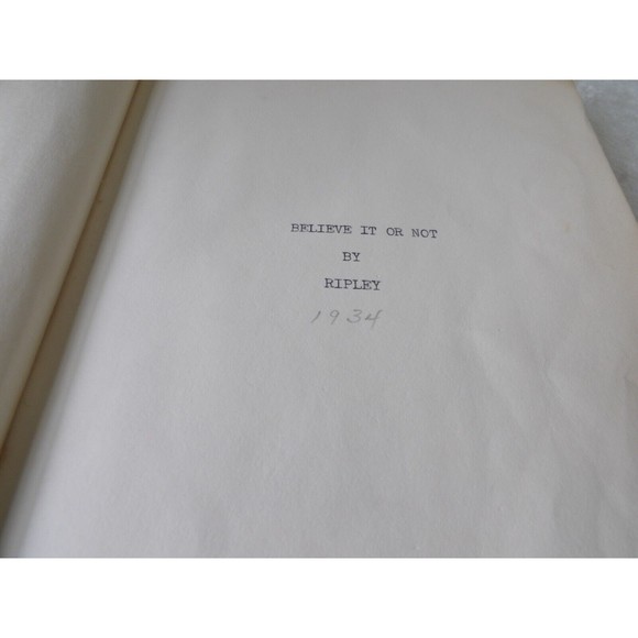 1934 Ripley's Big Book of Believe it or Not- Vintage - Oddities - Rare - Unusual - Picture 2 of 16